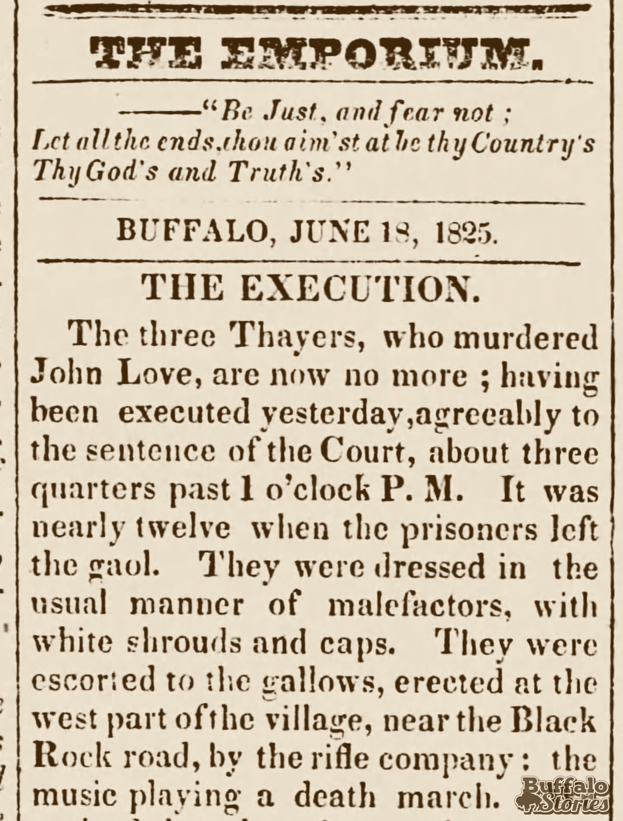 thayer execution article
